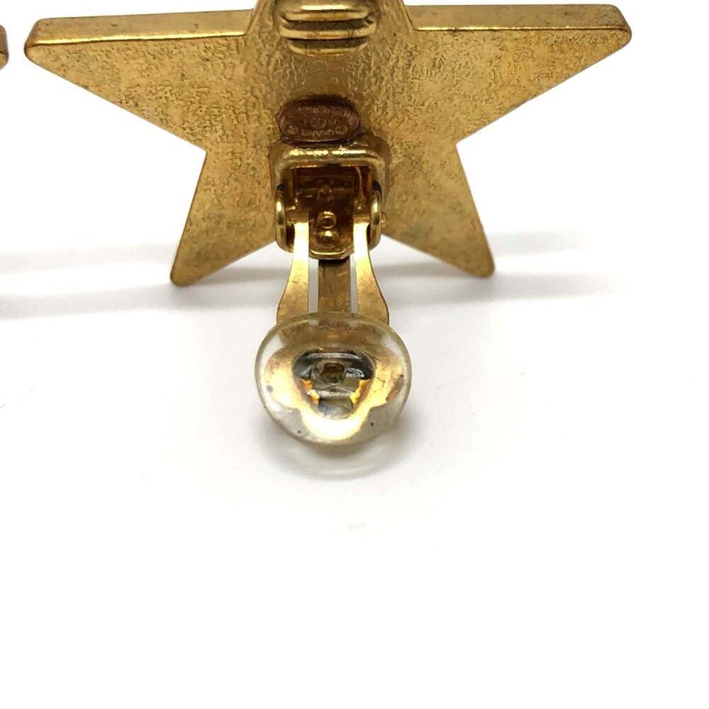 CHANEL Vintage Black Logo Earrings - Picture 8 of 10